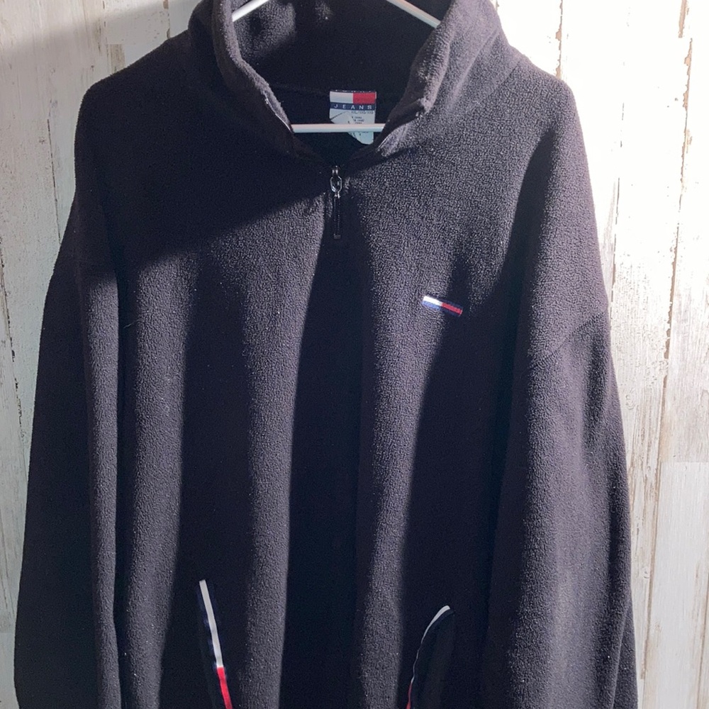 XXL TOMMY  JEANS FLEECE QUARTER ZIP LONG SLEEVE
